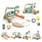 3 in 1 Baby Activity Gym Center, Tummy Time Play Mat Gym, Baby Push Walker, Kick and Play Piano with Music and Light, Sensory Toys for Newborn Babies Infants Toddlers Boys Girls