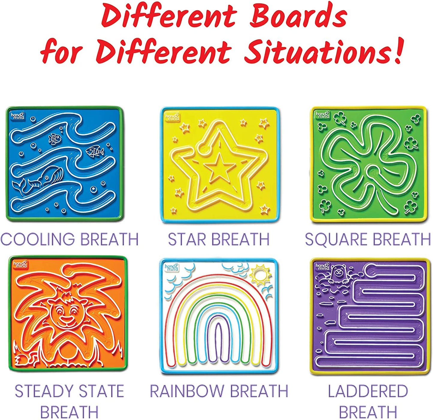 Mindful Maze Boards, Learn Breathing Patterns, Mindfulness for Kids Anxiety Relief, Tactile Sensory Toys, Play Therapy Toys, Social Emotional Learning Activities, Calm down Corner Supplies