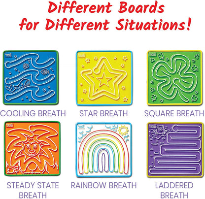 Mindful Maze Boards, Learn Breathing Patterns, Mindfulness for Kids Anxiety Relief, Tactile Sensory Toys, Play Therapy Toys, Social Emotional Learning Activities, Calm down Corner Supplies