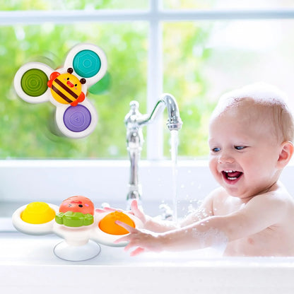 Suction Cup Spinner Toys Baby Toys 12-24 Months Sensory Toys for Toddlers Spinning Top Toy Bath Toys