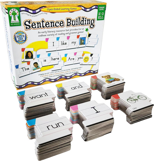 86-Piece Sentence Building for Kids, Toys for Speech Therapy, Sight Word Games for Kindergarten, 1St and 2Nd Grade Classroom Must Haves, Speech Therapy Activities, Ages 5+