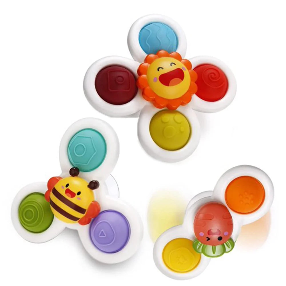 Suction Cup Spinner Toys Baby Toys 12-24 Months Sensory Toys for Toddlers Spinning Top Toy Bath Toys