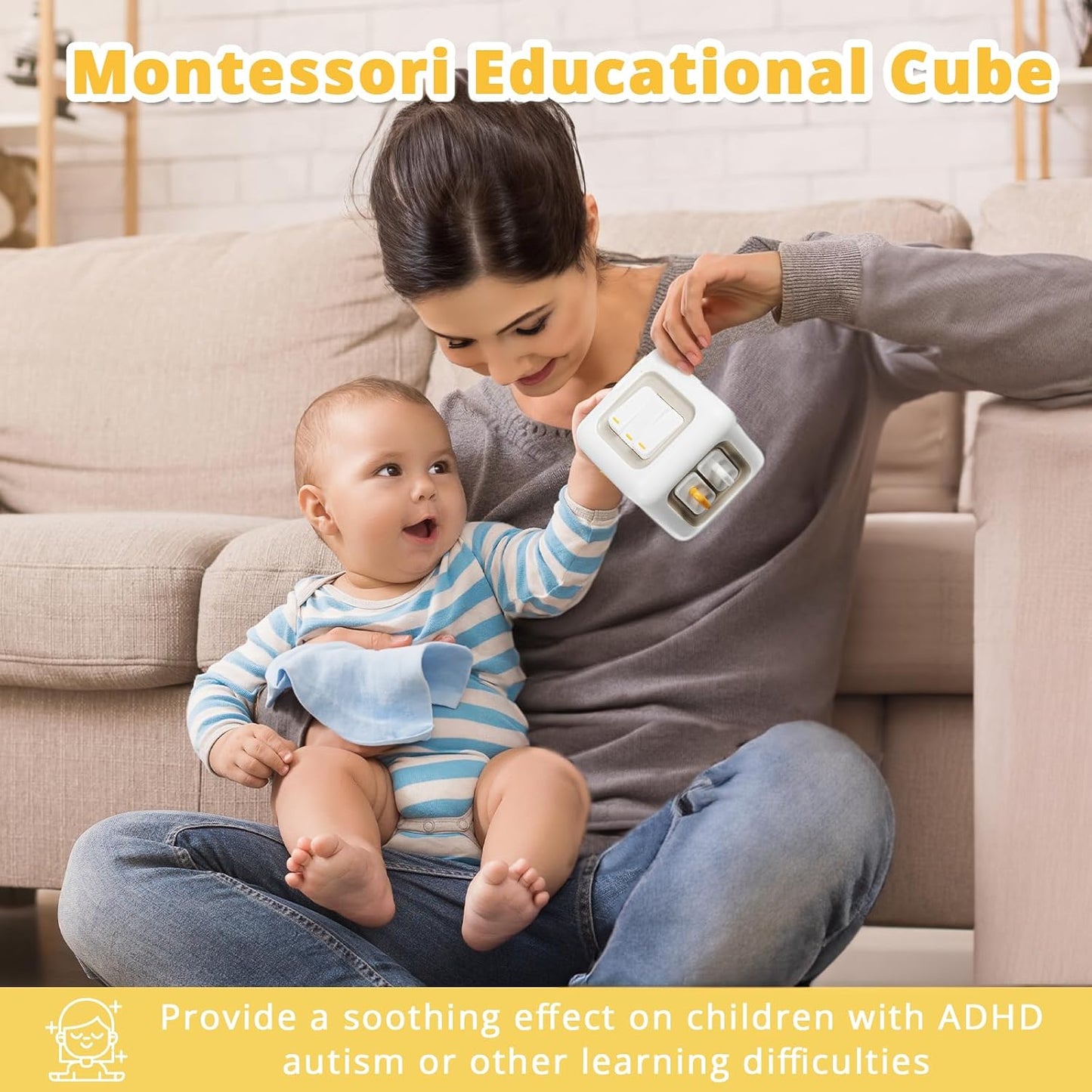 Engaging Busy Cube for 1 Year Old Boys | Montessori Sensory Toy for Toddlers 1-3 | Perfect 1st Birthday Gift for Learning Fine Motor Skills