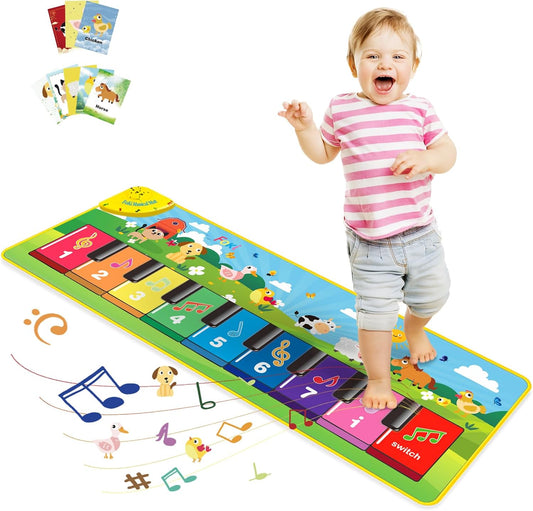 Physical Development Floor Piano Mat for Toddlers, Baby Kid Sensory Educational Dancing Keyboard 