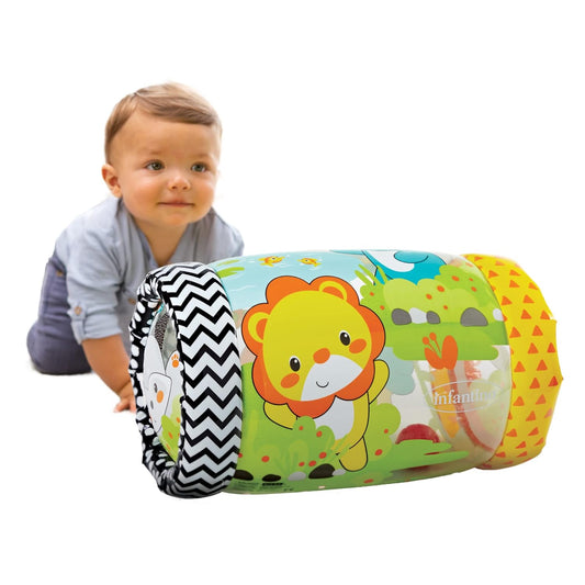 Jungle Peek & Roll - Encourages Crawling, Inflatable Activity Toy with Bouncing Balls Inside, Fun & Friendly Animal Characters, Helps Gross Motor Skill Development, for Babies 6M+