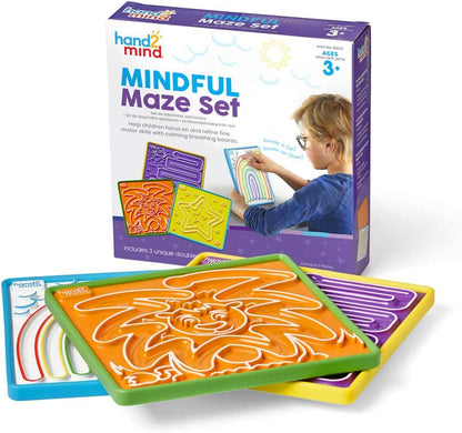 Mindful Maze Boards, Learn Breathing Patterns, Mindfulness for Kids Anxiety Relief, Tactile Sensory Toys, Play Therapy Toys, Social Emotional Learning Activities, Calm down Corner Supplies