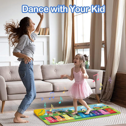 Physical Development Floor Piano Mat for Toddlers, Baby Kid Sensory Educational Dancing Keyboard 