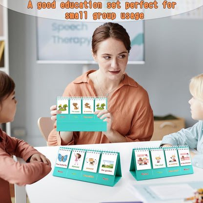 Speech Therapy Toys, Sentence Building for Kids First St 2Nd 3Rd Grade Kindergarten Classroom Must Haves, Phonics Reading Games for Kids Ages 6-8, Double-Sided Flip Stand Homeschool Supplies