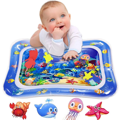 Inflatable Tummy Time Mat Premium Baby Water Play Mat for Infants and 3